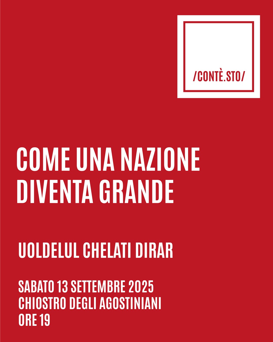 Contesto Festival - Uoldelul Chelati Dirar