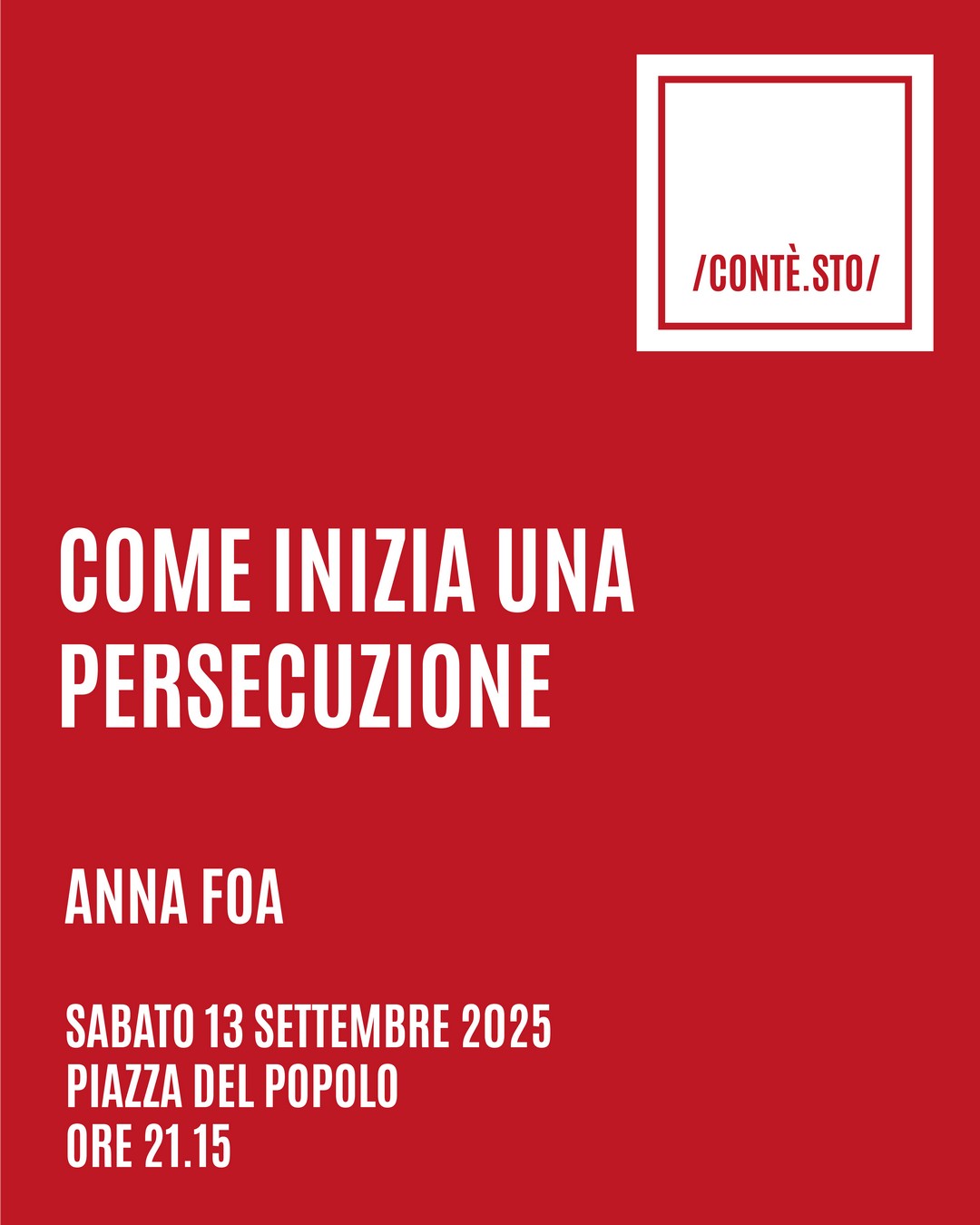 Contesto Festival - Anna Foa