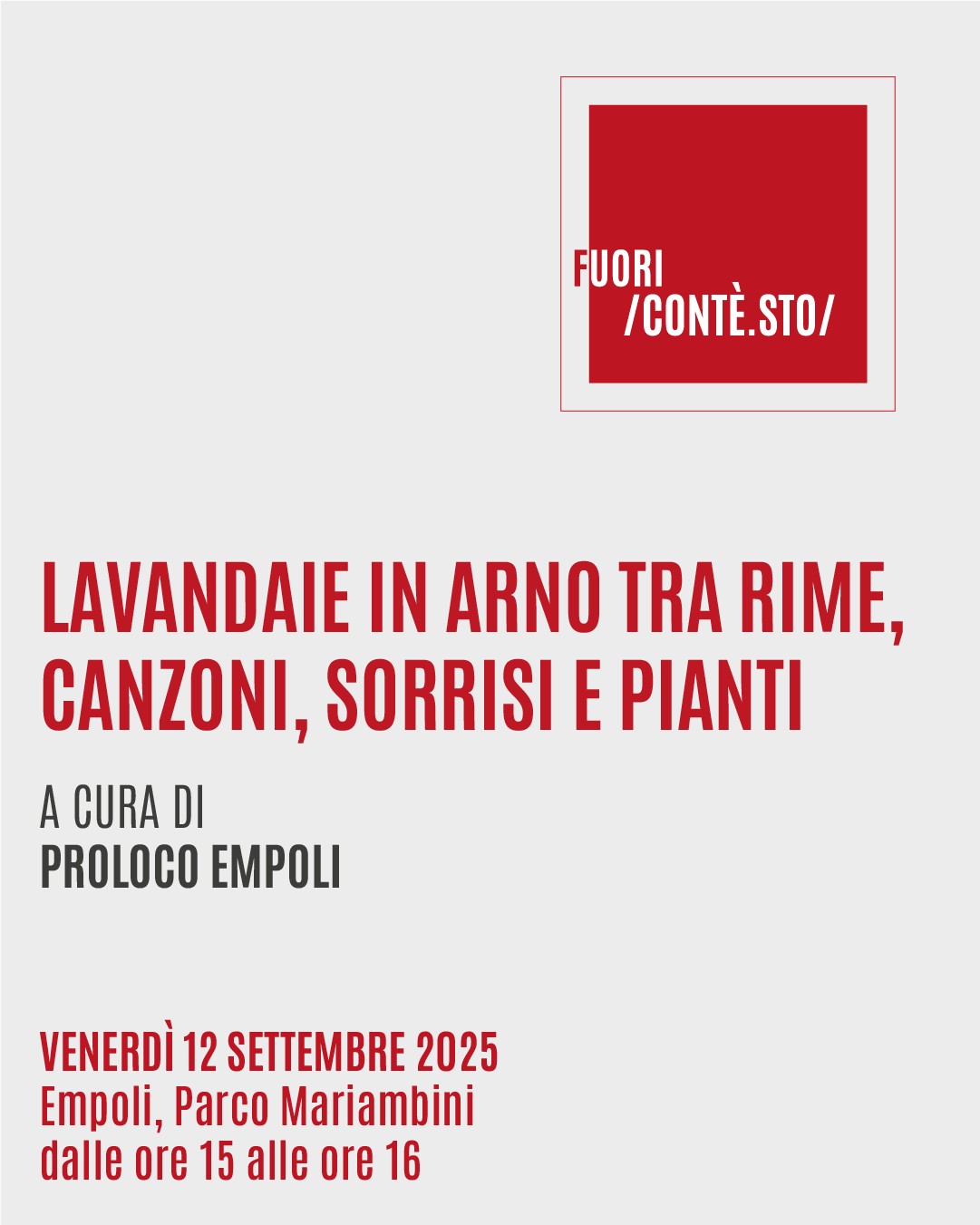 Contesto Festival - Lavandaie in Arno