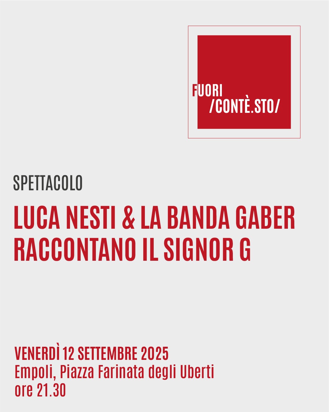 Contesto Festival - Luca Nesti e Banda Gaber